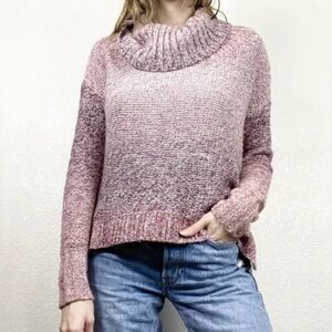 AMERICAN‎ EAGLE OUTFITTERS Wine red heather cowl neck sweater size S.
